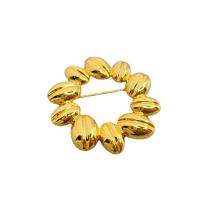 Fashion Brooch Jewelry Brass Flower plated for woman & hollow nickel lead & cadmium free 41.20mm Sold By PC