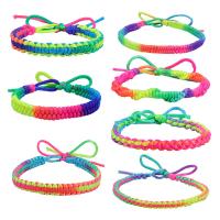 Fashion Bracelet & Bangle Jewelry, Polyester Cord, braided bracelet & Unisex & adjustable & different styles for choice, mixed colors, Length:16-30 cm, Sold By PC