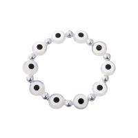 Evil Eye Jewelry Bracelet Resin with Zinc Alloy silver color plated elastic & Unisex Length 7.1 Inch Sold By PC