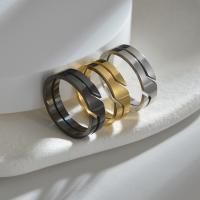 Couple Finger Rings Titanium Steel Vacuum Ion Plating fashion jewelry & Unisex Sold By PC