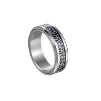 Titanium Steel Finger Ring, fashion jewelry & different size for choice & for man, silver color, 8x2.30mm, Sold By PC