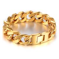 Acier titane bracelet, bijoux de mode & pour homme, plus de couleurs à choisir, 16mm, Longueur:Environ 8.27 pouce, Vendu par PC