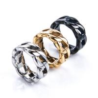 Titanium Čelik Finger Ring, modni nakit & bez spolne razlike & različite veličine za izbor, više boja za izbor, 8mm, Prodano By PC