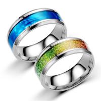 Couple Finger Rings, Titanium Steel, Unisex & different size for choice & enamel, more colors for choice, 6x2mm, Sold By PC