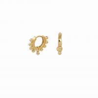 فضة 925 Huggie هوب القرط, مطلي, مجوهرات الموضة & للمرأة, المزيد من الألوان للاختيار, 14.40x13mm, تباع بواسطة زوج