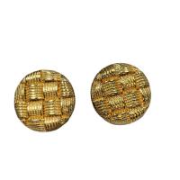 Brass Stud Earring gold color plated fashion jewelry & for woman gold 24mm Sold By Pair