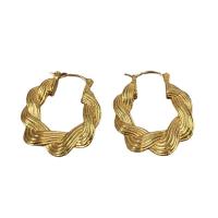Laiton Leverback boucle d'oreille, Placage de couleur d'or, bijoux de mode & pour femme, Or, 32x28mm, Vendu par paire