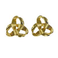 Brass Stud Earring, gold color plated, fashion jewelry & for woman, gold, 33x30mm, Sold By Pair