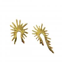 Brass Stud Earring, plated, fashion jewelry & for woman, more colors for choice, 53x29mm, Sold By Pair