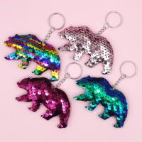 Bag Purse Charms Keyrings Keychains PET with Zinc Alloy Bear portable & 4 pieces & Unisex mixed colors Sold By Set