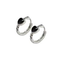 Zinc Alloy Drop Earrings platinum color plated for woman & enamel Sold By Pair