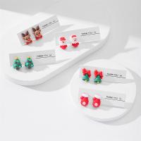 Christmas Earrings, Resin, Christmas Design & fashion jewelry & different styles for choice & for woman, Sold By Pair