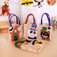 Linen Halloween Handbag with Non-woven Fabrics Halloween Design Sold By PC