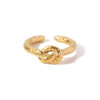 Vinger Ring in edelstaal, 304 roestvrij staal, mode sieraden & voor vrouw, gouden, 8mm, Verkocht door PC