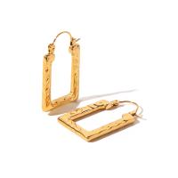 Edelstahl Tropfen Ohrring, 304 Edelstahl, Modeschmuck & für Frau, goldfarben, 20x32mm, verkauft von PC