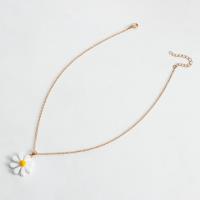Zinklegierung Schmuck Halskette, mit Verlängerungskettchen von 5cm, Modeschmuck & für Frau, goldfarben, 30mm, Länge 42 cm, verkauft von PC