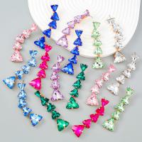 Rhinestone Earring Zinc Alloy plated fashion jewelry & for woman & with glass rhinestone Sold By Pair