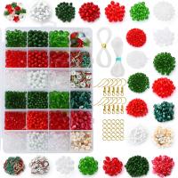 DIY Jewelry Supplies, Glass Beads, with Fishing Line & Plastic Box & Tibetan Style, stoving varnish, more colors for choice, 191x130x22mm, Sold By Set