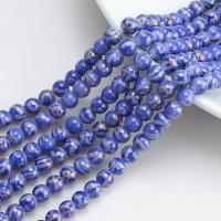 Runde Crystal Beads, Krystal, forgyldt, du kan DIY, flere farver til valg, 8mm, Ca. 100pc'er/Strand, Solgt af Strand