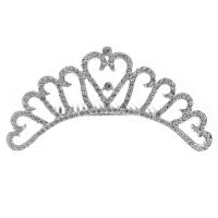 Bridal Tiaras Zinc Alloy silver color plated for children & with rhinestone silver color nickel lead & cadmium free Sold By PC