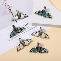 Shell Brooch Zinc Alloy with Abalone Shell Mermaid tail silver color plated for woman nickel lead & cadmium free Sold By PC