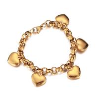 Stainless Steel Jewelry Bracelet 304 Stainless Steel Heart fashion jewelry & for woman 8mm 16mm Length Approx 7.87 Inch Sold By PC