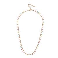 Stainless Steel Jewelry Necklace 304 Stainless Steel with 1.97inch extender chain fashion jewelry & for woman & enamel Length Approx 17.72 Inch Sold By PC