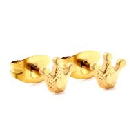 Titanium Steel  Earring, Vacuum Ion Plating, different styles for choice & for woman, gold, Sold By Pair