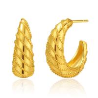 Brass Stud Earring, 18K gold plated, for woman, 25x8.50mm, Sold By Pair
