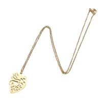 Stainless Steel Jewelry Necklace, 304 Stainless Steel, Heart, Vacuum Ion Plating, fashion jewelry & for woman, more colors for choice, 28x19mm, Length:45 cm, Sold By PC