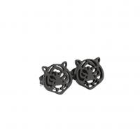 Stainless Steel Stud Earrings 304 Stainless Steel Tiger Vacuum Ion Plating fashion jewelry & for woman Sold By Pair