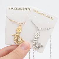 Stainless Steel Jewelry Necklace, 304 Stainless Steel, Mermaid, Vacuum Ion Plating, fashion jewelry & for woman, more colors for choice, 23x33mm, Length:45 cm, Sold By PC