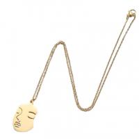 Edelstahl Schmuck Halskette, 304 Edelstahl, Modeschmuck & für Frau, keine, 18x28mm, Länge:45 cm, verkauft von PC
