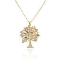 Cubic Zircon Micro Pave Brass Necklace, with 1.96inch extender chain, 18K gold plated, micro pave cubic zirconia & for woman, more colors for choice, nickel, lead & cadmium free, Length:Approx 17.7 Inch, Sold By PC