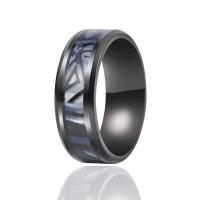 Палец кольцо из нержавеющей стали, Нержавеющая сталь 304, с Канифольная раковина, Мужская & разный размер для выбора, Много цветов для выбора, 8mm, размер:6-12, продается PC