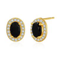 Cubic Zirconia Micro Pave Brass Earring, 18K gold plated, micro pave cubic zirconia & for woman, 95x7mm, Sold By Pair