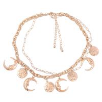 Multi слой ожерелье, цинковый сплав, плакирован золотом, 2 шт. & ювелирные изделия моды & Женский, Золотой, длина:39.7 см, продается PC