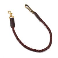 Kravské kůže pas řetěz, s Zinek, barva pozlacený, módní šperky & unisex, hnědý, Délka 61-62 cm, Prodáno By PC