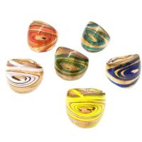 Lampwork Finger Ring, mode smycken & för kvinna, fler färger för val, 17-19mm, Storlek:8, Säljs av PC