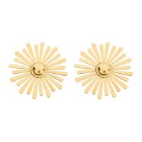 Tibetan Style Stud Earring, plated, fashion jewelry & for woman, more colors for choice, 55x55mm, Sold By Pair