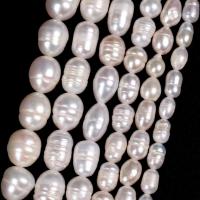 Perlas Arroz Freshwater, Perlas cultivadas de agua dulce, Bricolaje & diverso tamaño para la opción, Vendido por Sarta