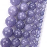 Edelstein Schmuckperlen, Lavendel, rund, DIY & verschiedene Größen vorhanden, violett, verkauft per ca. 38 cm Strang