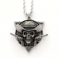 Stainless Steel Jewelry Necklace, 304 Stainless Steel, Skull, different styles for choice & for man, more colors for choice, 43x43mm, Length:Approx 60 cm, Sold By PC