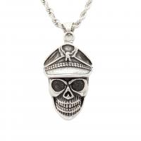 Stainless Steel Jewelry Necklace, 304 Stainless Steel, Skull, different styles for choice & for man, more colors for choice, 40mm, Length:Approx 60 cm, Sold By PC