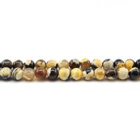 Achat Perlen, Feuerachat, rund, poliert, DIY & verschiedene Größen vorhanden, farbenfroh, verkauft per ca. 38 cm Strang