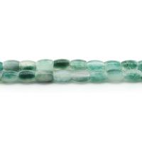 Jade Perlen, Leichte Mottle Grüne Jade, Eimer, poliert, DIY, grün, 8x12mm, ca. 31PCs/Strang, verkauft von Strang
