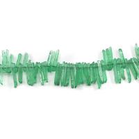 Natural Plating Quartz Beads, Clear Quartz, irregular, plated, DIY & different size for choice, green, Sold Per Approx 38 cm Strand