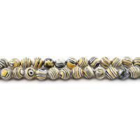 Malachit Perlen, rund, poliert, DIY & verschiedene Größen vorhanden, gelb, verkauft per ca. 38 cm Strang