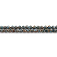 Perles bijoux en pierres gemmes, Pierre cloisonnée, Rond, poli, DIY & normes différentes pour le choix, bleu, Vendu par Environ 38 cm brin