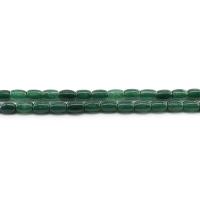 Natural Chalcedony Bead, barrel, polished, dyed & DIY, deep green, 6x9mm, Approx 43PCs/Strand, Sold By Strand